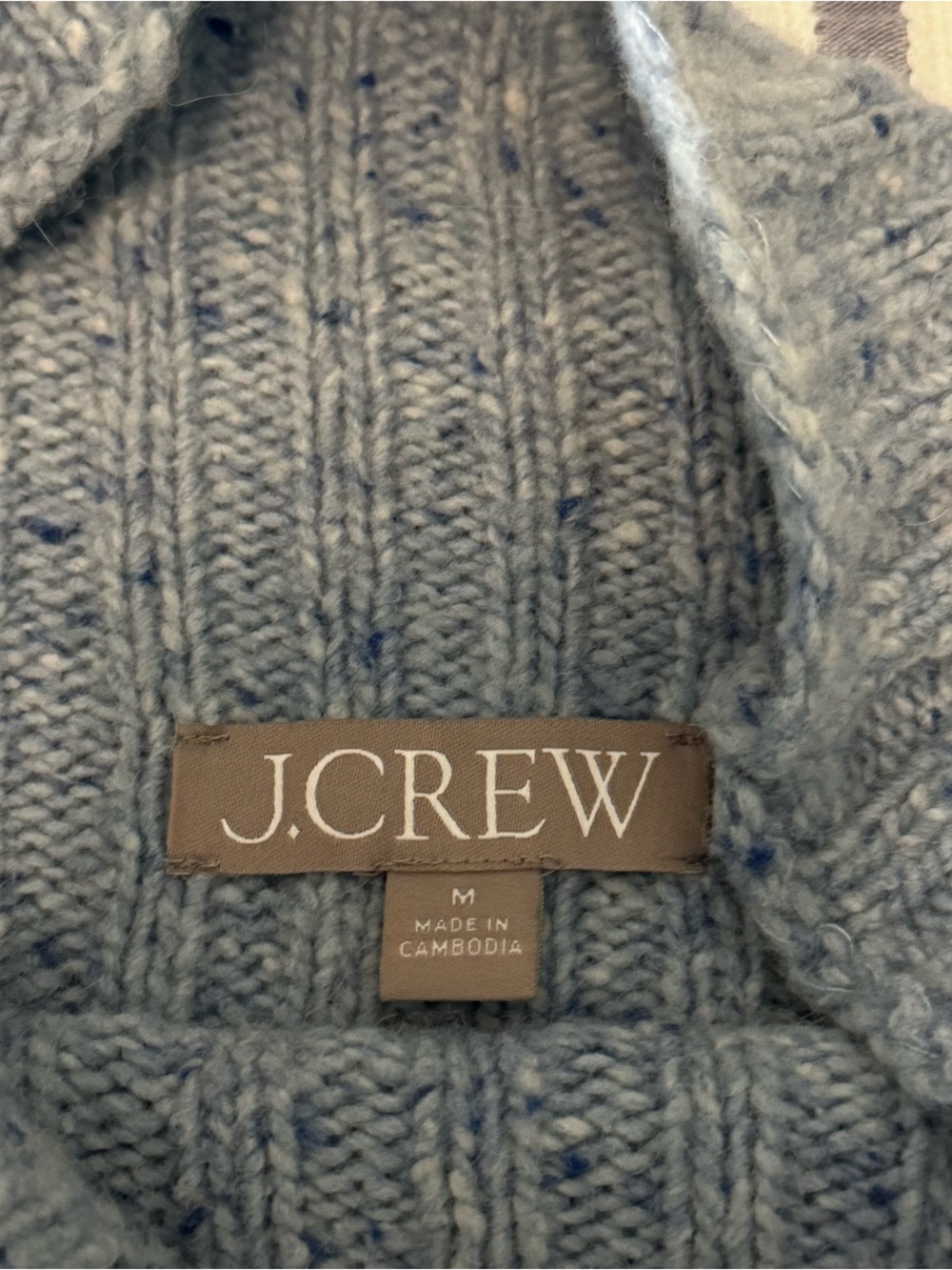J. Crew Light Blue Ribbed Mock Neck Sweater - Picture 5 of 5